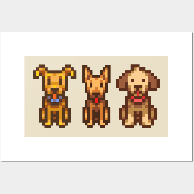 Pixel Dogs Wall Art by TASCHE